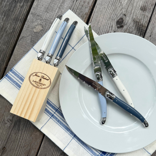 The French Farm - Wholesale Knife Set - Jean Dubost 6 Knives in a Block Atelier Mix1