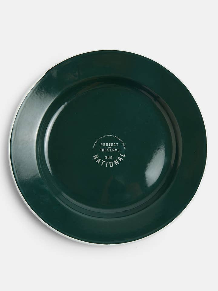 National Project Enamel Plate | Forest Green for wholesale by Pony Rider