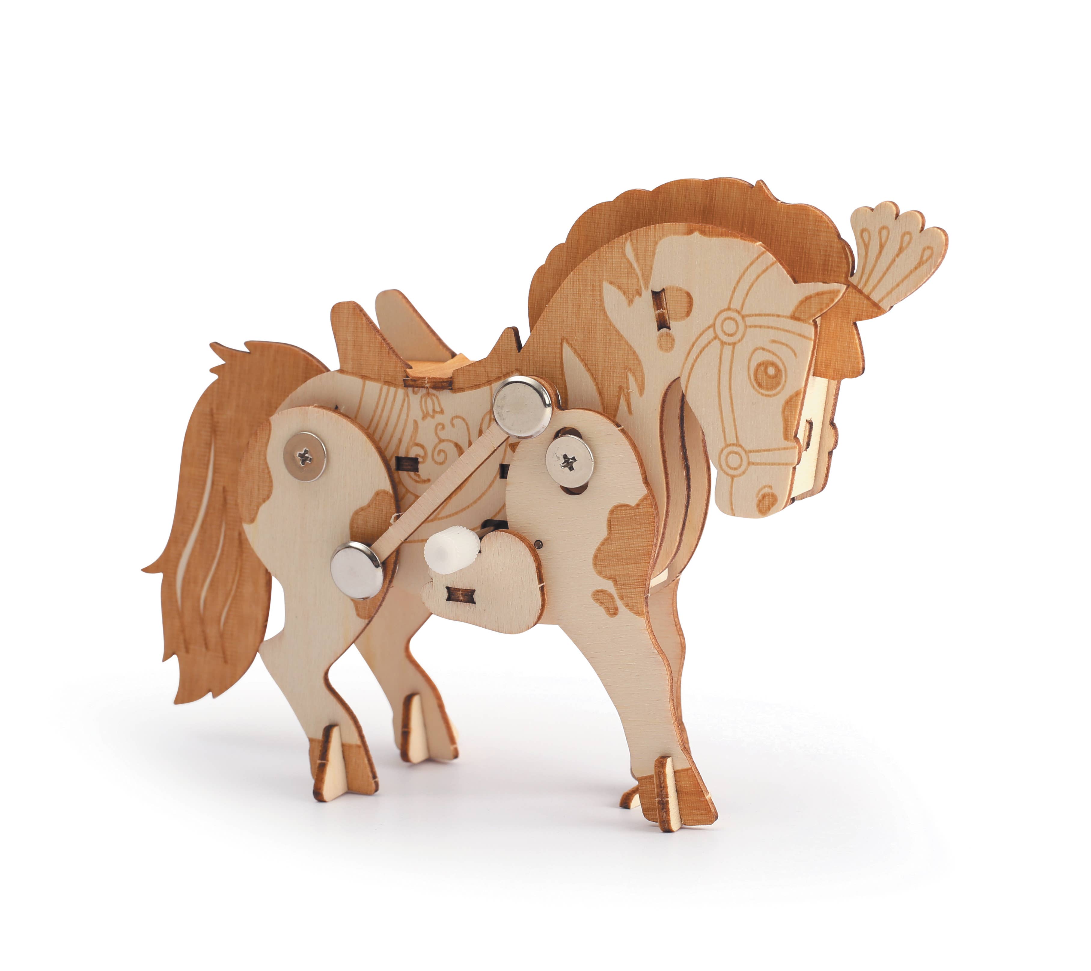 Graine Créative - Wholesale Wood Toy - Kids - WOODEN MODEL 3D MECHANICAL HORSE4