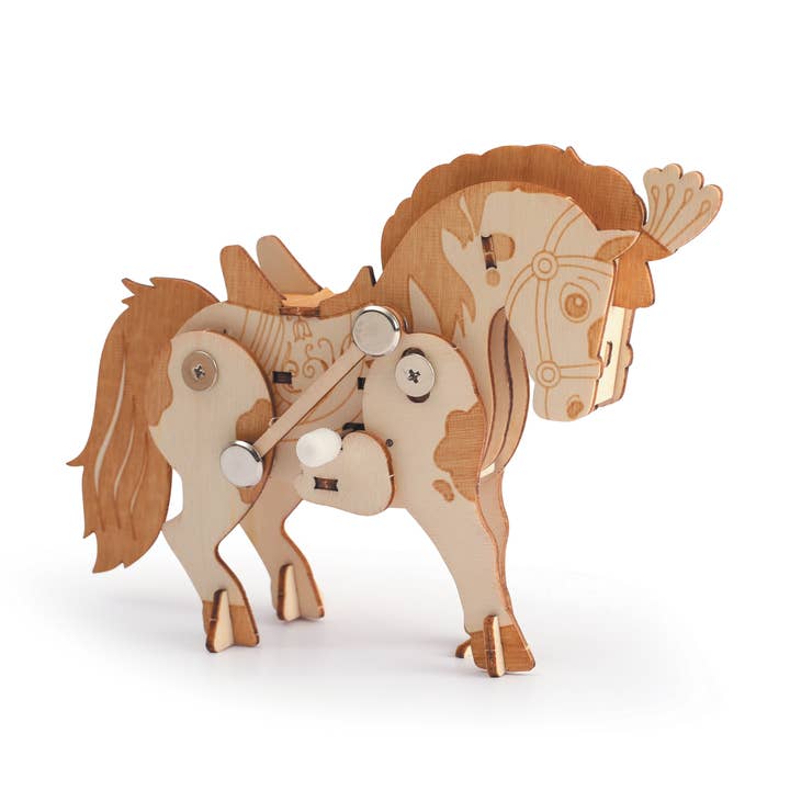 Graine Créative - Wholesale Wood Toy - Kids - WOODEN MODEL 3D MECHANICAL HORSE4