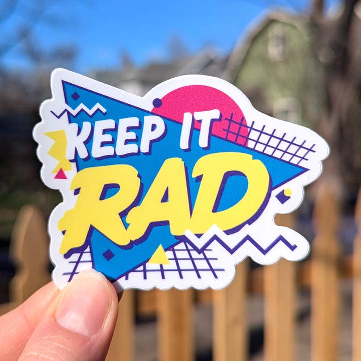 Bolts and Stars - Wholesale Sticker - Keep it Rad 90s Style Sticker0