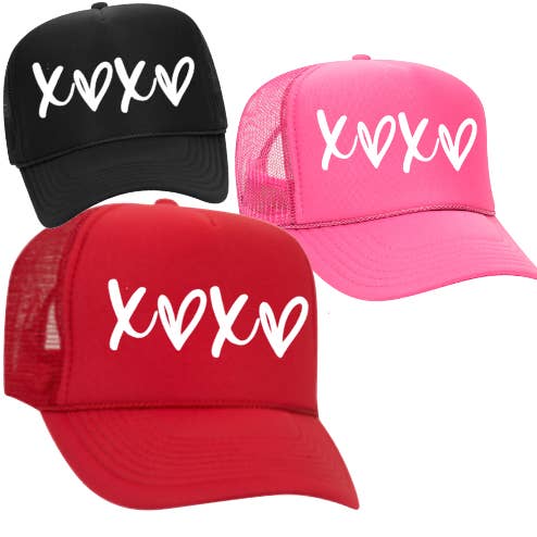 The Candy Collections – Engroshandel T-shirt med print - Dame – XOXO hjerte Valentines gave grafisk dag tee shirt trucker hat1