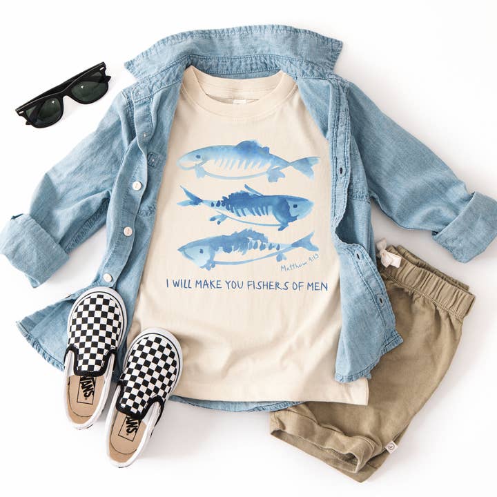 I Will Make You Fishers of Men Youth Graphic Tee for wholesale by J. Mack Designs