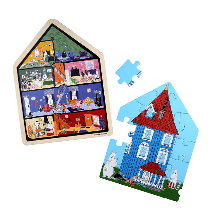 Barbo Toys – wholesale Pussel - Barn – Mumin - Träpussel för bebisar - Hus