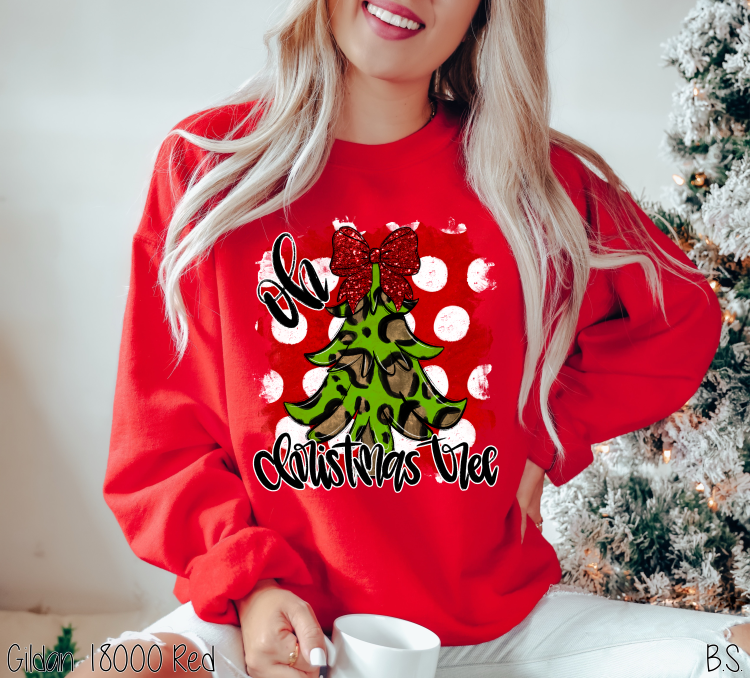 Bama Screens - Wholesale Sublimation Transfer - Red Dot Oh Christmas Tree #BS62072