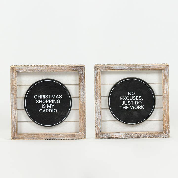 71009 - 6x6 rvs wd frmd shplp sn (CHRSTMSWRK) CHRISTMAS for wholesale by Devanie At Home (Formerly Adams & Co.)