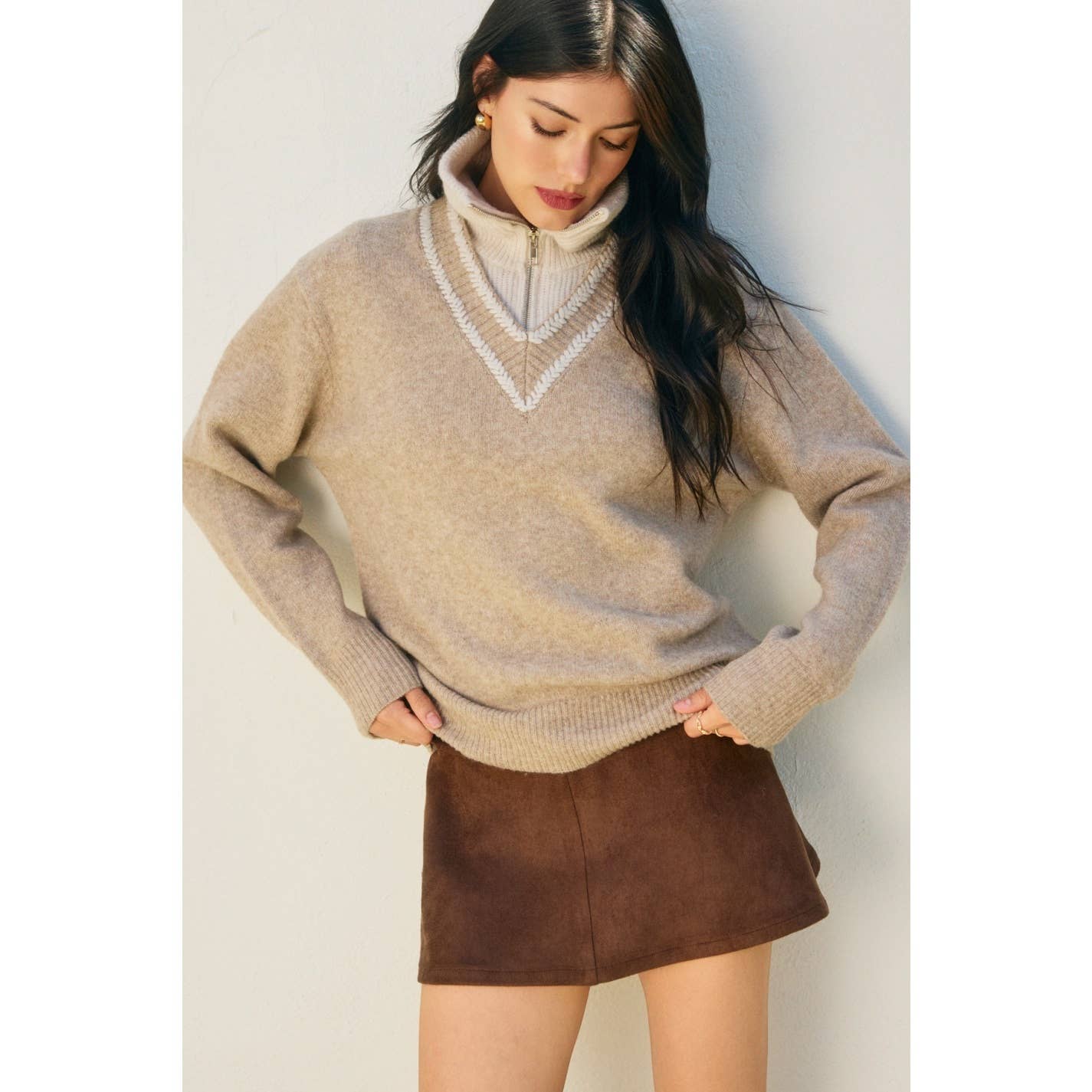 Dress Forum - Vendita all'ingrosso Top in maglia - Donna - Scaldacollo con Cerniera (1)1