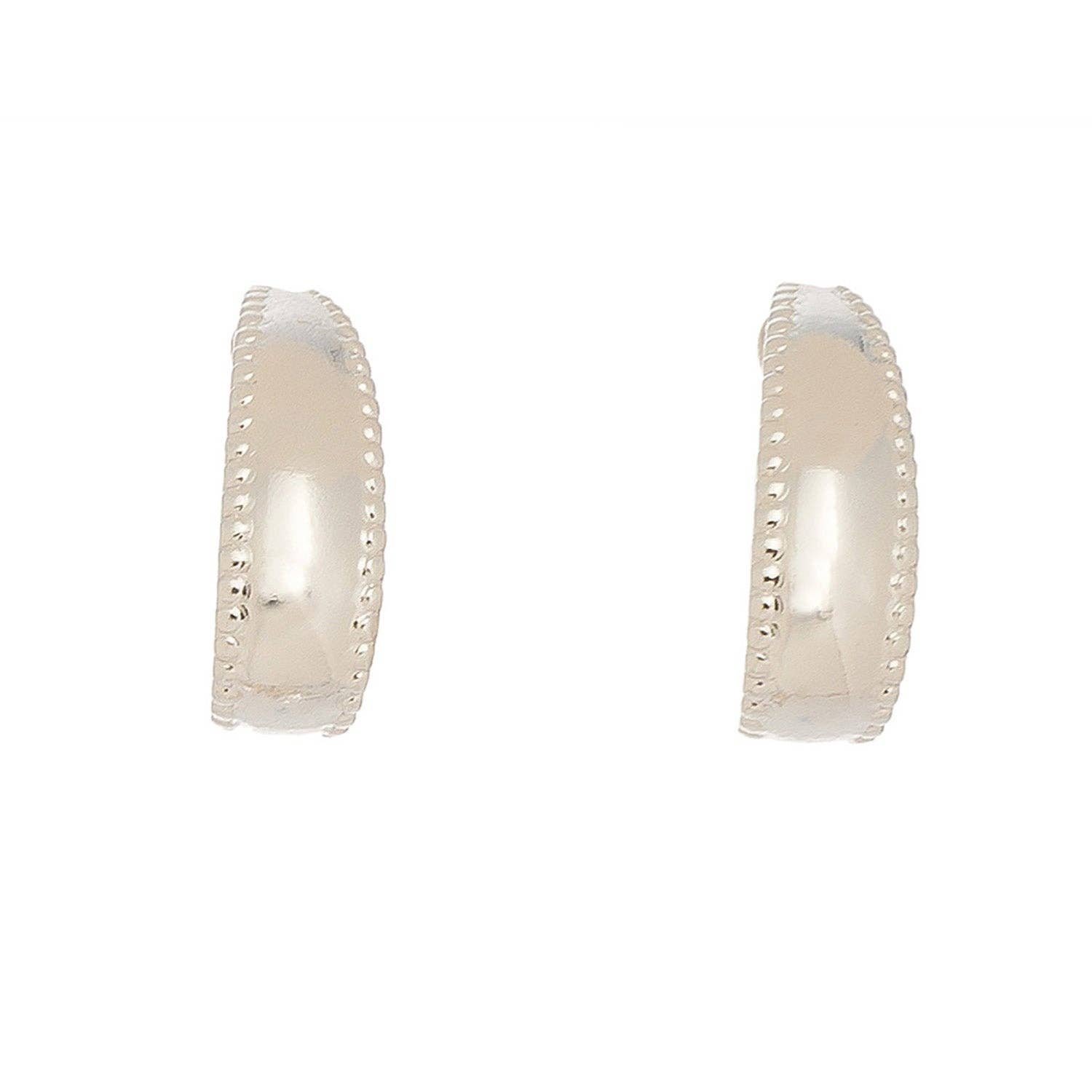 Elsie & Zoey - Wholesale Hoop Earrings - Silver J Hoop Ear Sense Earrings1
