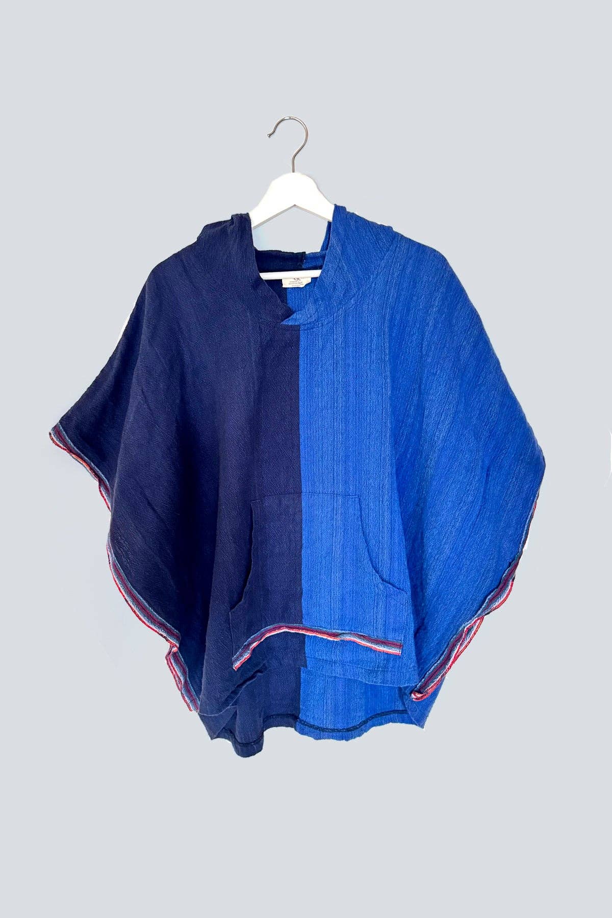 HOME & LOFT - Wholesale Poncho - Dames - Egeïsche Blauwe Tonale Poncho0
