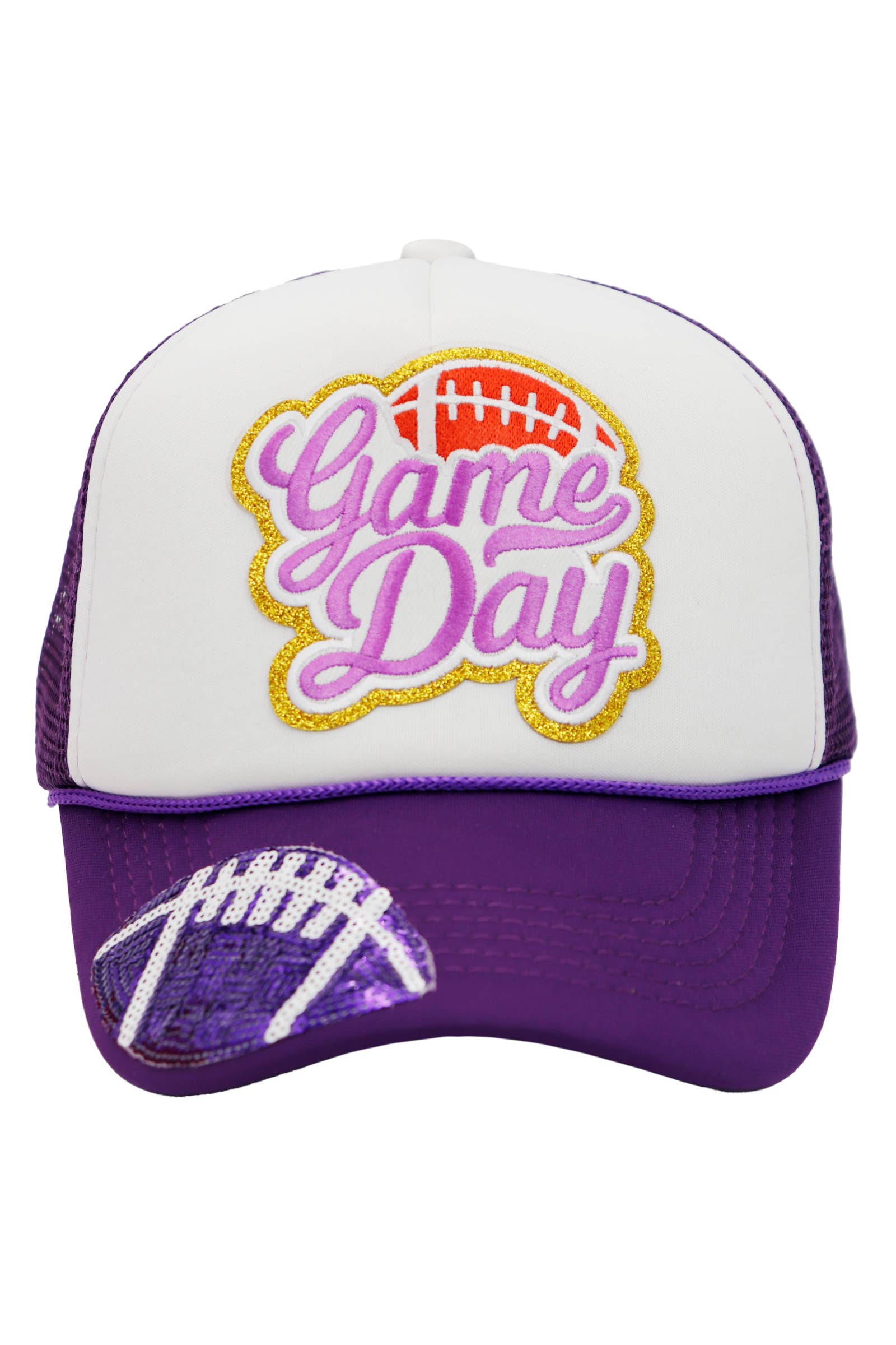 Cap Zone - Wholesale Trucker Hat - Unisex - Football Gameday Patch Sponge Trucker Hat8