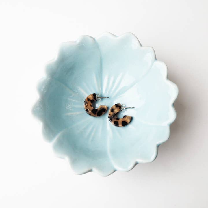 Custom Made - Wholesale Hoop Earrings - Karamell Super Mini Acetate Resin Huggie Hoop Earrings1