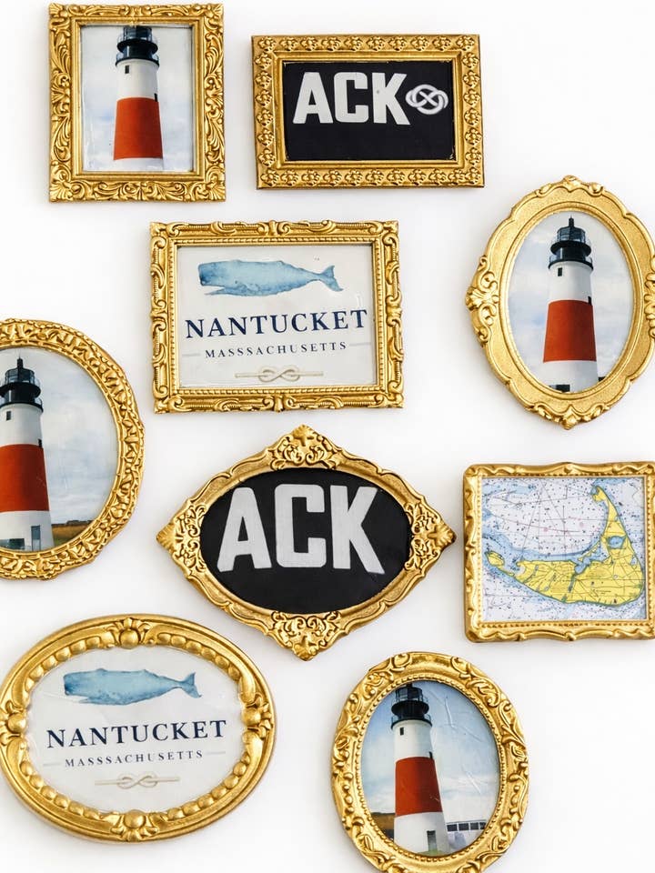 Nantucket handmade Magnets (Set of 4 each) ACK for wholesale by Art in your Palm