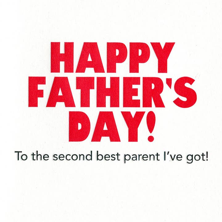 Lady Pilot Letterpress – Engroshandel Farsdagskort – Anden bedste Fars dag lykønskningskort1