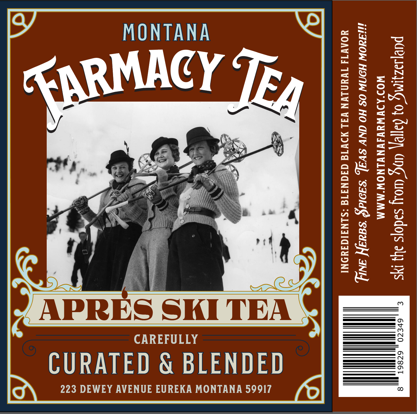 Montana Farmacy - Wholesale Loose Tea - Aprés Ski Tea Vintage Skiing Tea inspired by the slopes1