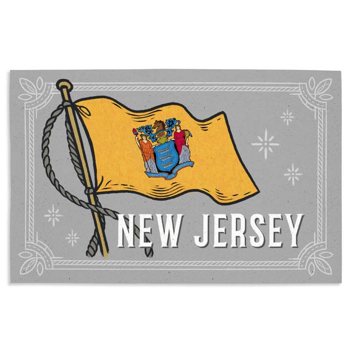 GICLEE PRINT New Jersey Waving State Flag State Series for wholesale by Lantern Press