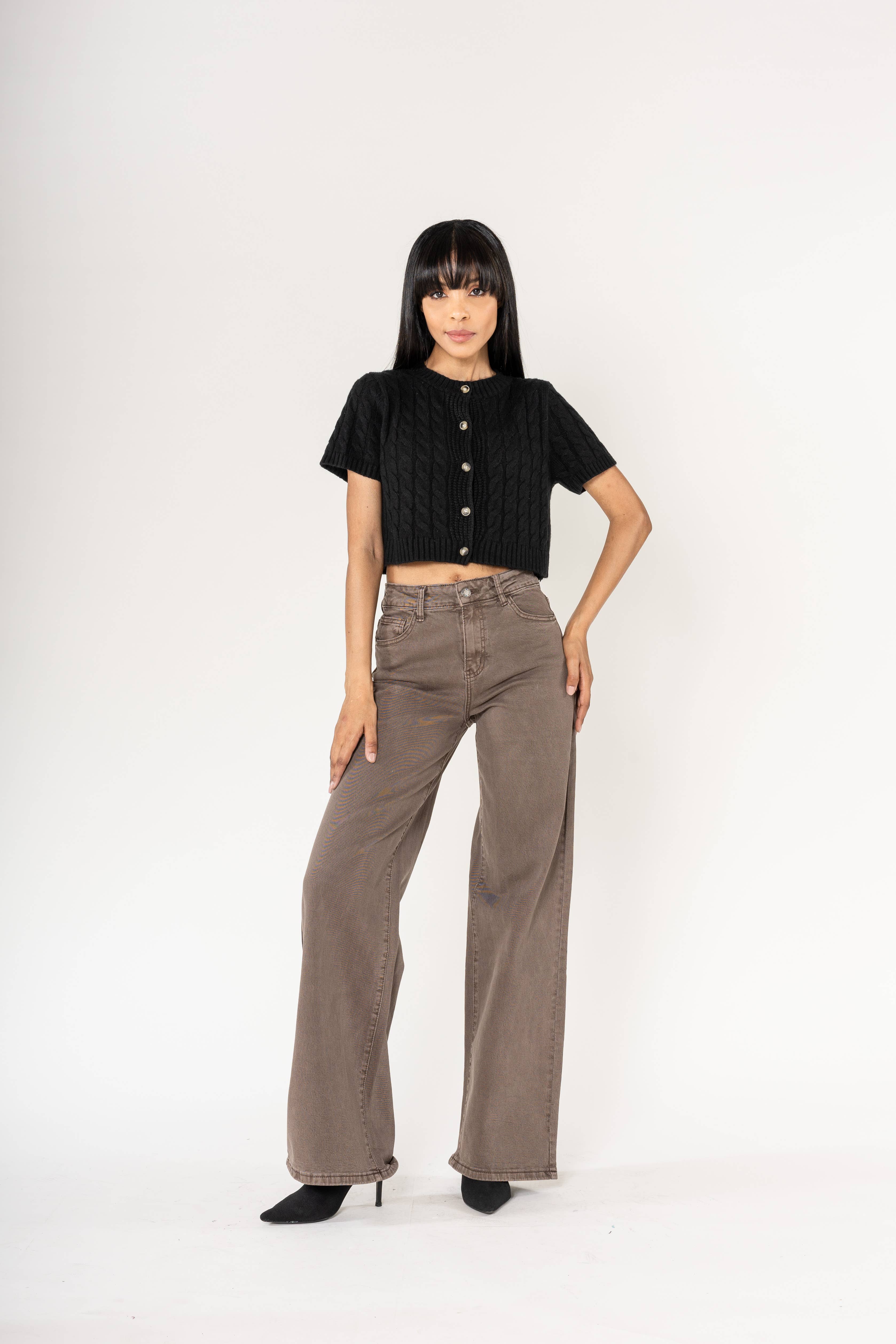 Nina Carter - Vente Jean – femme - Wide leg jean Nina Carter couleur stretch J25113