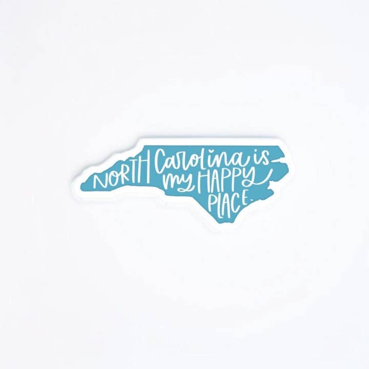 Positively North Carolina - Wholesale Sticker - North Carolina Happy Place Waterproof Vinyl Sticker2