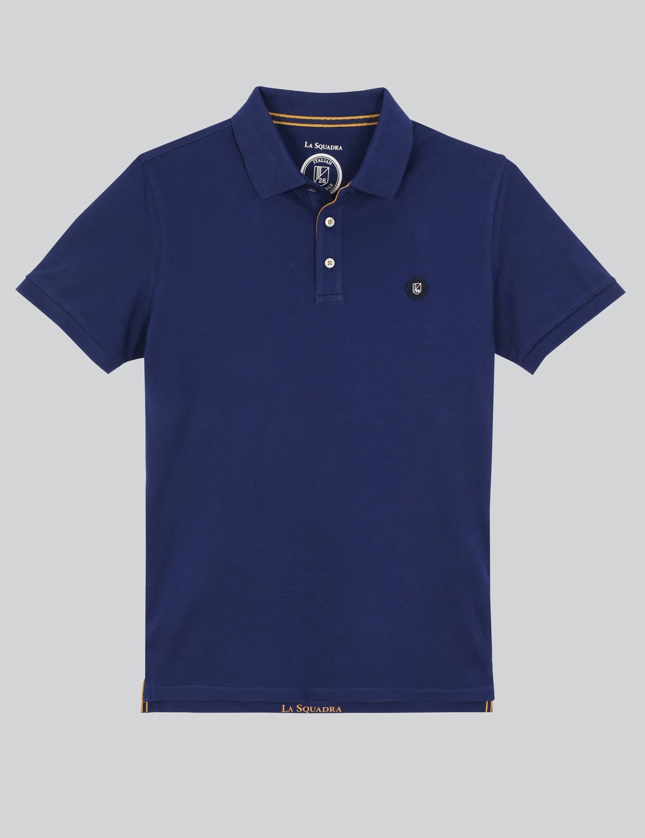 Blue POLO PIQUÉ SHORT SLEEVE SOLID COLOR Elastane - Ref: 124-2211 for wholesale on Faire