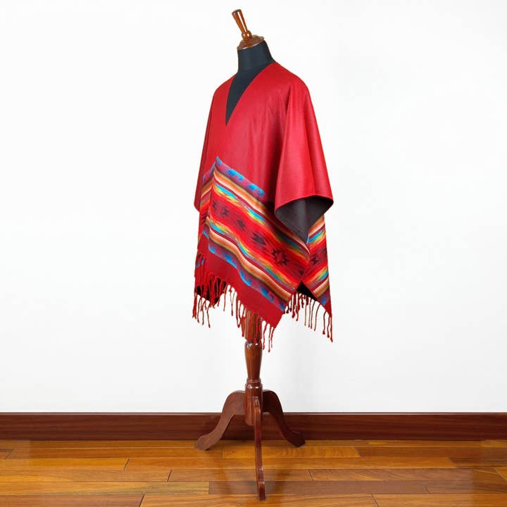 ECUALAMA – Engroshandel Poncho - Dame – Letvægts Tynd Alpaca Uld UNISEX Ruana Cape Poncho/Sjal