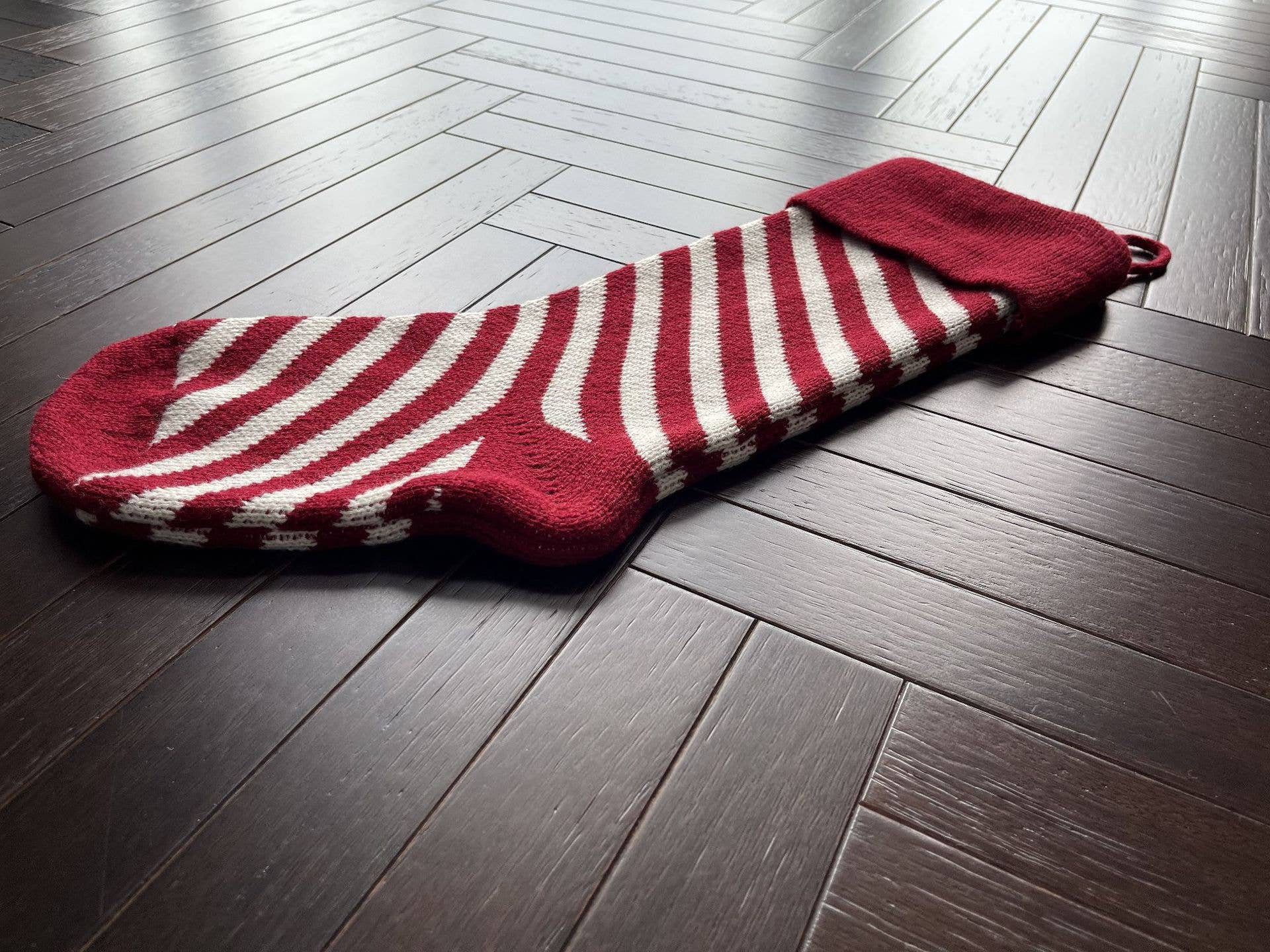MKS America - Wholesale Holiday Stocking - Diagonal Stripes Christmas Stocking10