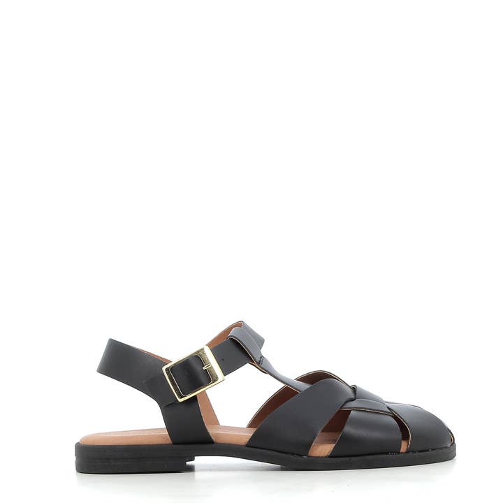 Hodea Sandali Noemi vera pelle Nero per la vendita all'ingrosso da parte di HODEA