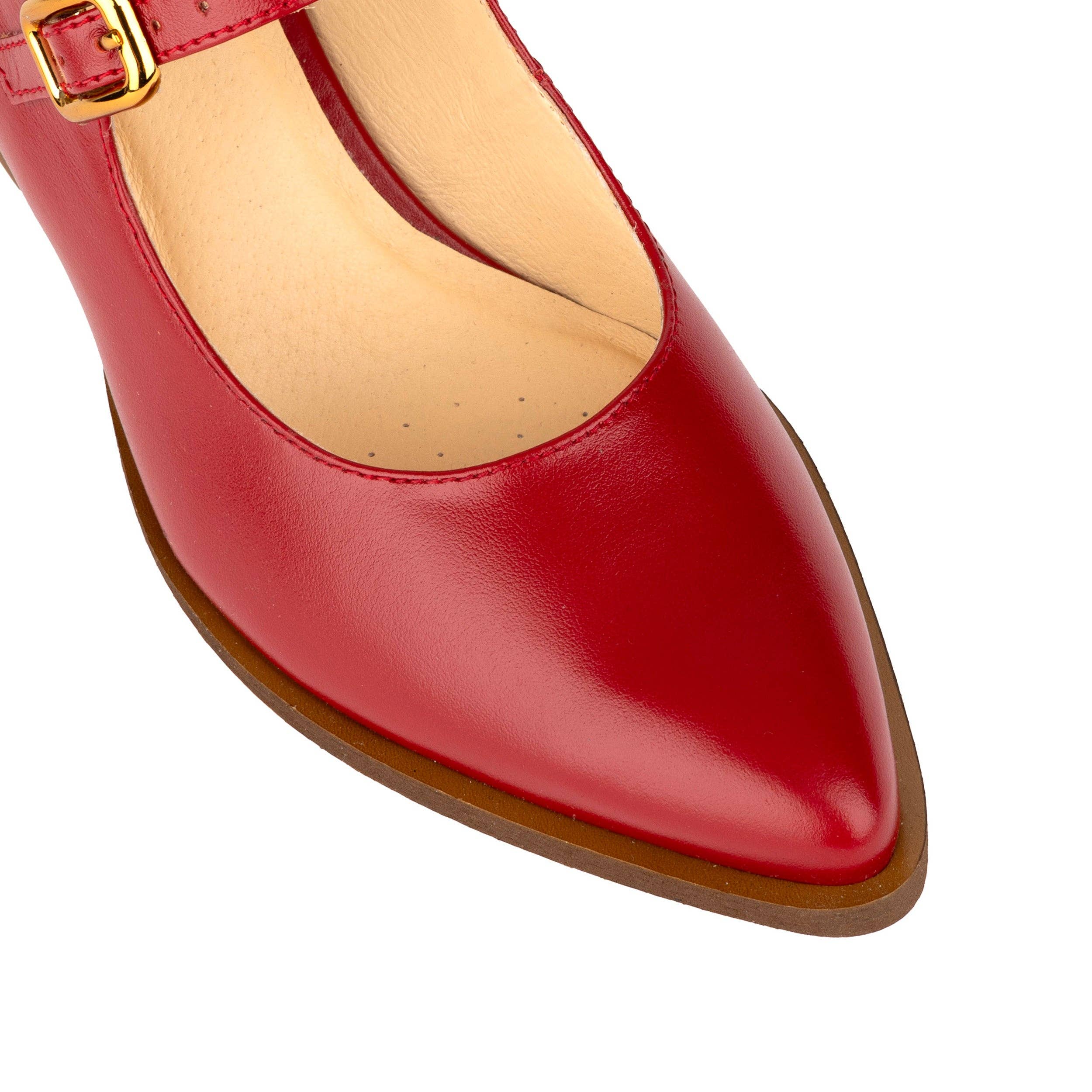 Embassy London – wholesale Low heels – Women′s – Hyde - Red - Women's Leather Mary Jane Pump7