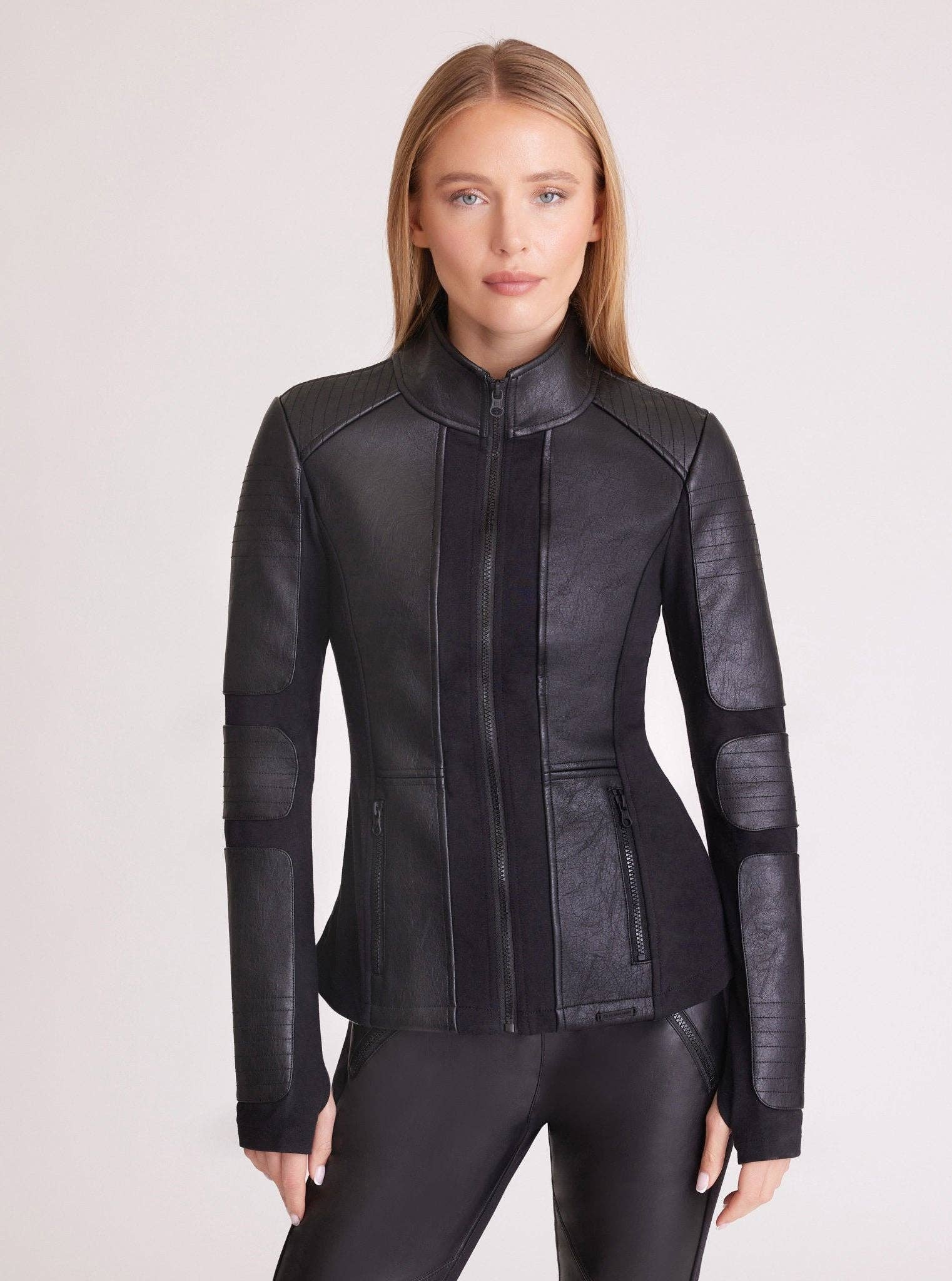 Blanc Noir - Wholesale Leather Jacket - Women's - Zip Front Moto Jacket