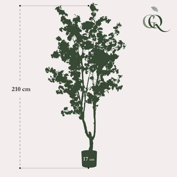 Oasis of Life - Wholesale Artificial Plant - Artificial Cherry Blossom Prunus – White – approx. 210cm high – Realistic Decorative Artificial Plant – Maintenance-Free – For Living Room, Office & Entrance Area2