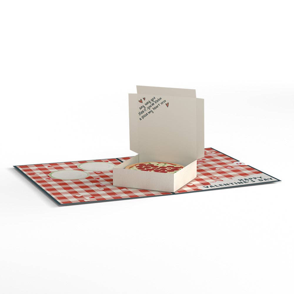 Lovepop Cards - Wholesale Love Card - Pizza Valentine 5''x7'' Card, Pop-Up Cards2