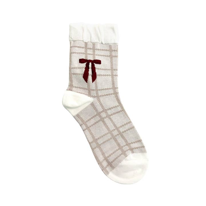 7DAYSSOCKS – wholesale Socks – Women's – Women's Crew Ribbon Check Socks11