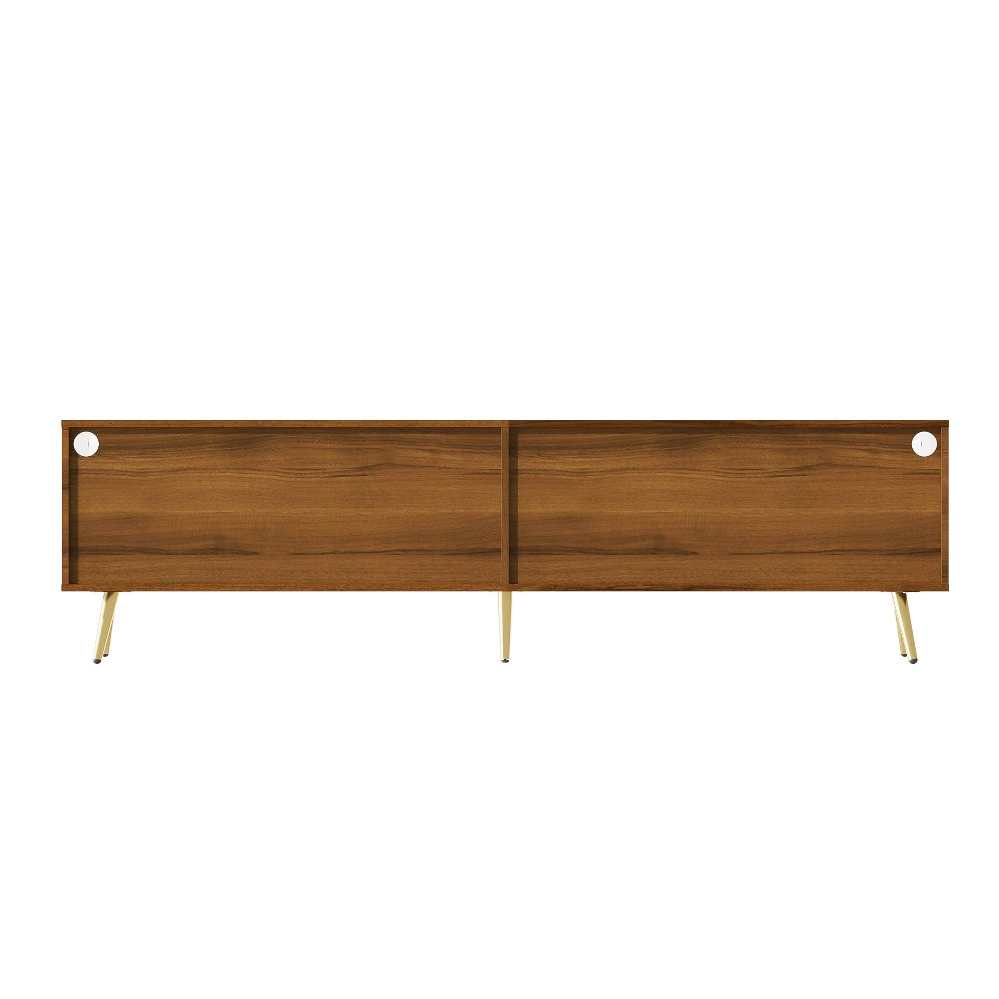 Urban Meuble - Wholesale Console Table - Retro walnut-effect TV stand with LED lighting and gold metal legs PROKARYOT18
