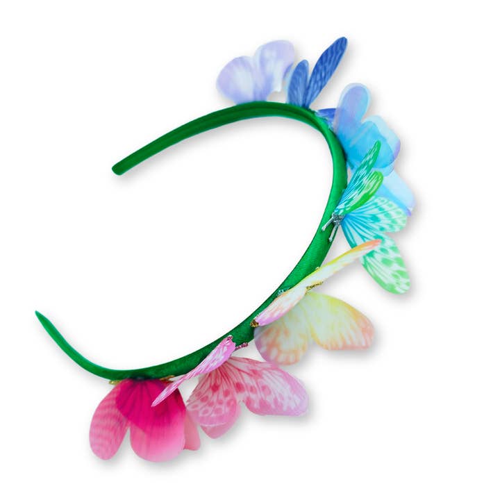 Rainbow Butterfly Headband for wholesale by A is for Alice Costumes