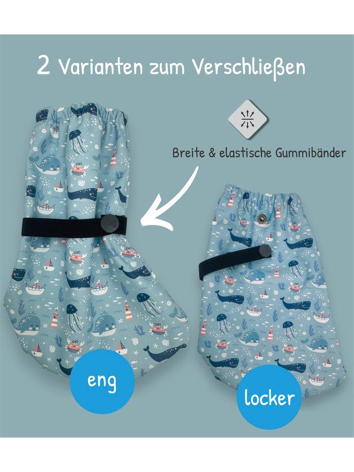 HECKBO – Großhandel Gummistiefel – Kinder – Baby Füßlinge Regenfüßlinge Fisch - mit Vlies Futter