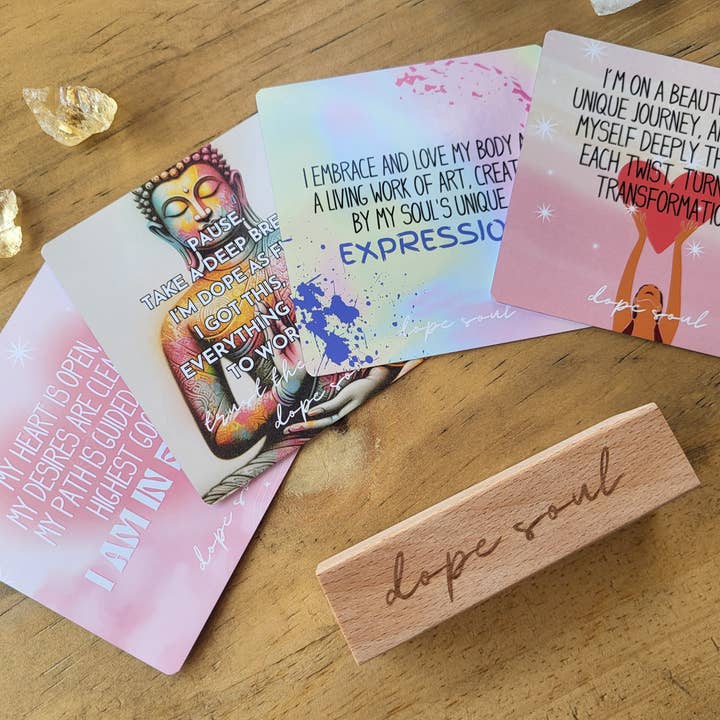DOPE SOUL AFFIRMATION DECK - pouch not included for wholesale by Indie Moon