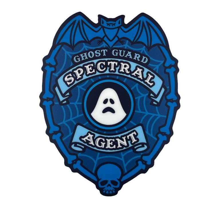 Spectral Agent police badge ghost sticker for wholesale by Monsterologist