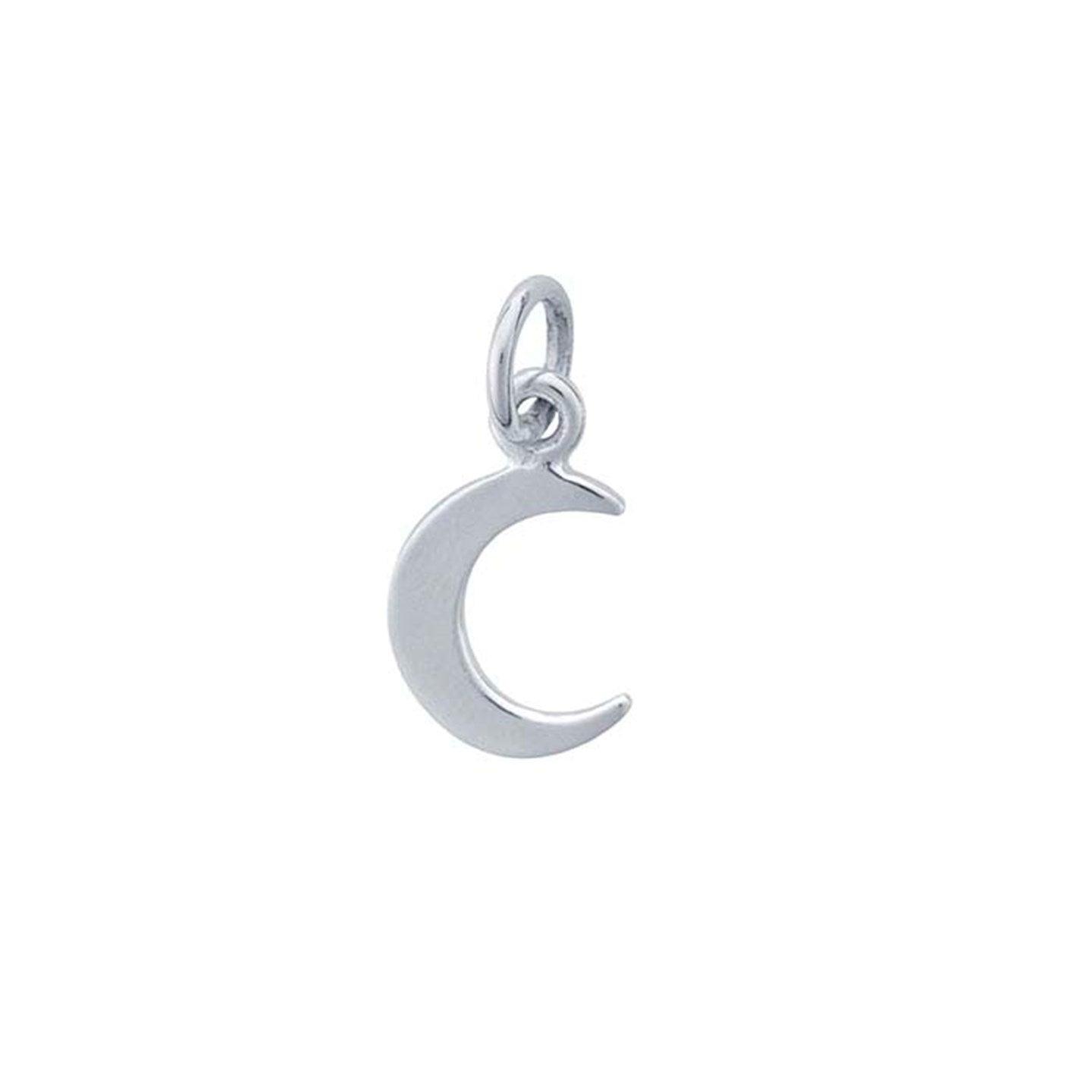 Nashelle Jewelry - Wholesale Individual Charm/Pendant - Sterling Silver Crescent Moon Charm