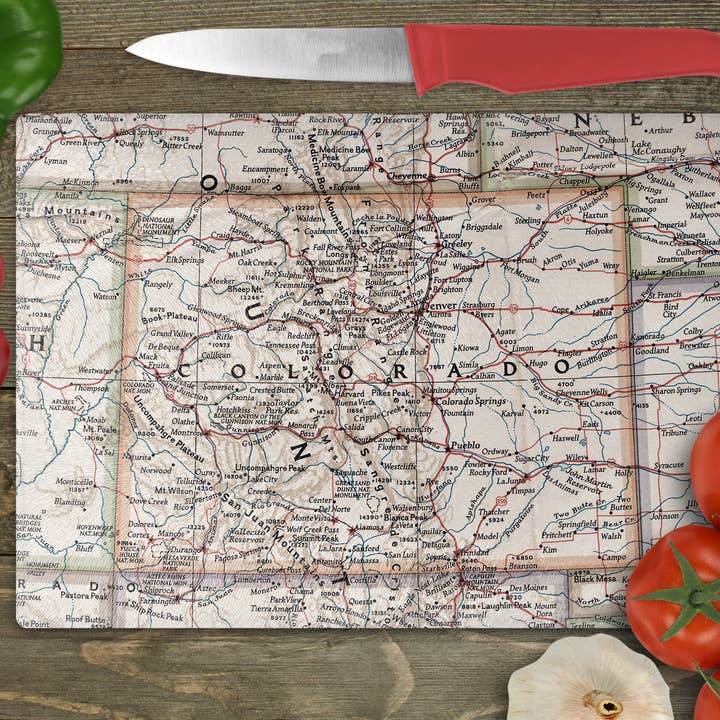 Colorado Map Cutting Board Charcuterie Cheese Board for wholesale by Daisy Mae Designs