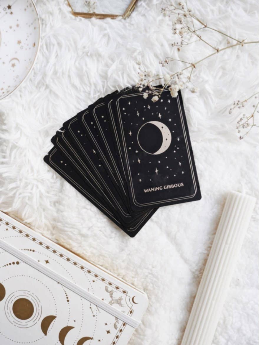 Noelle Gifts & Paper - Wholesale Tarot Cards - Mini Moon Deck (Black/Gold)1