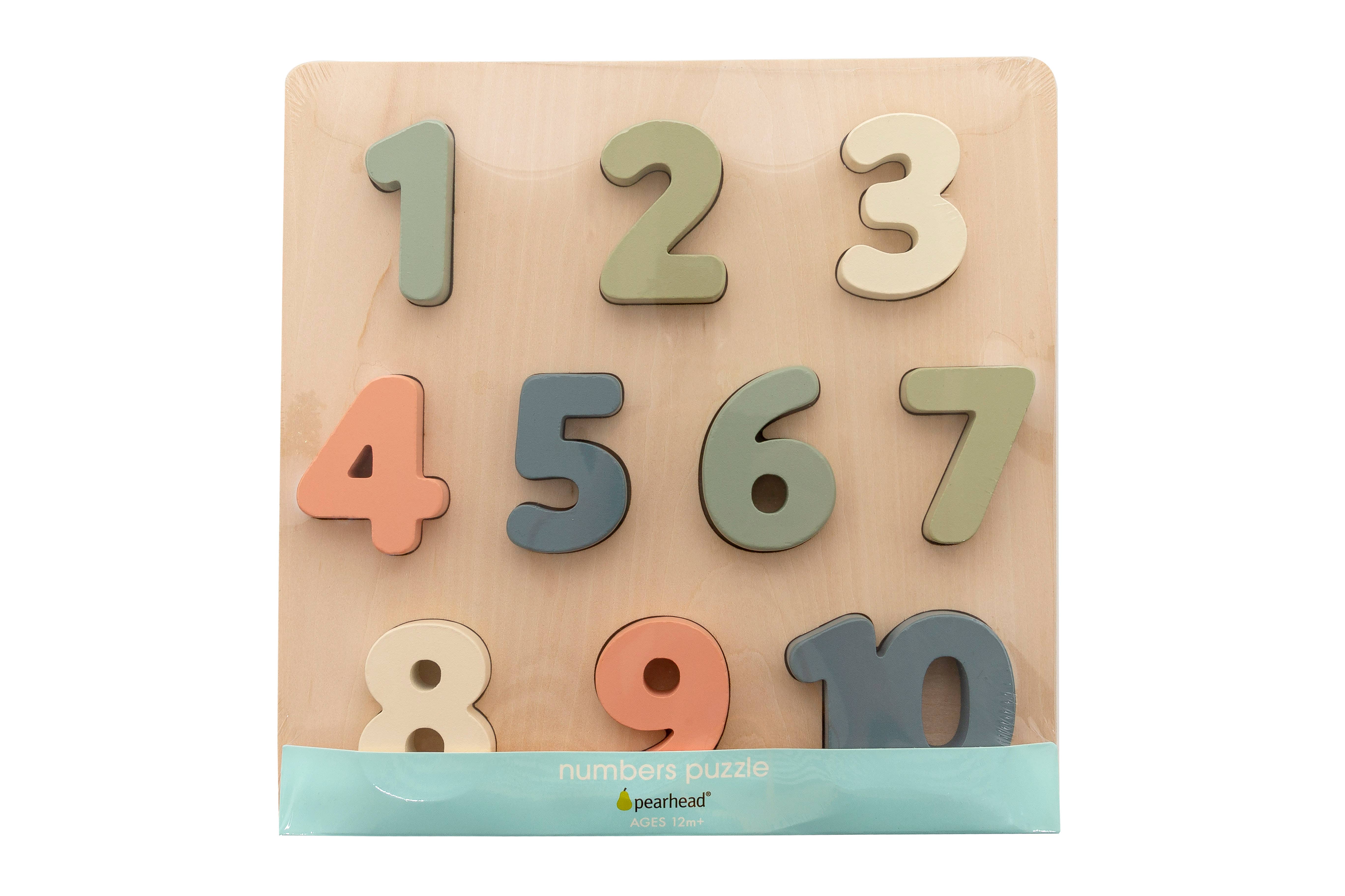 Pearhead - Wholesale Puzzle - Kids - Wooden Numbers Puzzle, Montessori Learning Toy8
