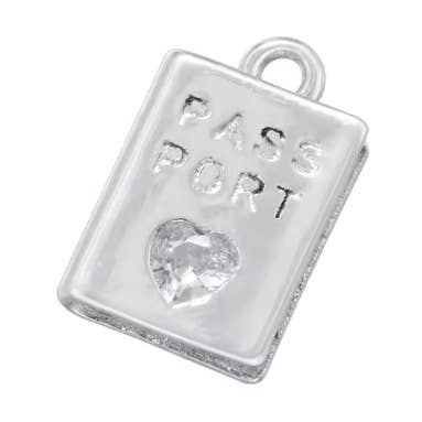 Silver Passport Charm for wholesale by Coco Luna Collection