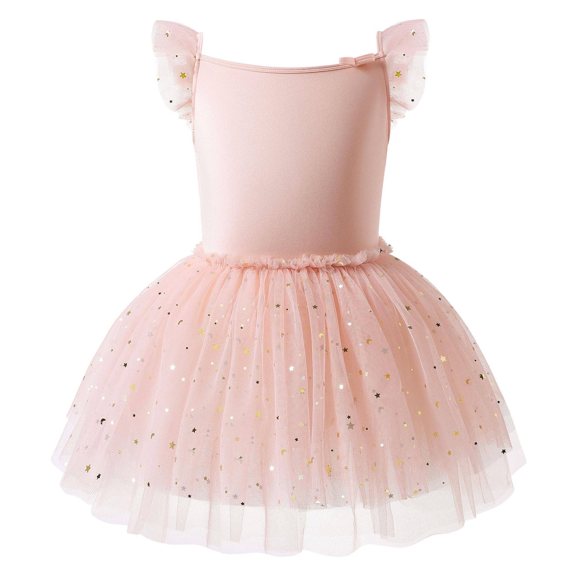 Peach Fuzz Ballet Leotards Flutter Sleeve Dance Dress for Girls for wholesale on Faire6