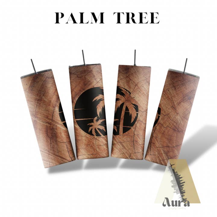 Becher Palm Tree 20 oz für den Großhandel von Aura Simply Creates