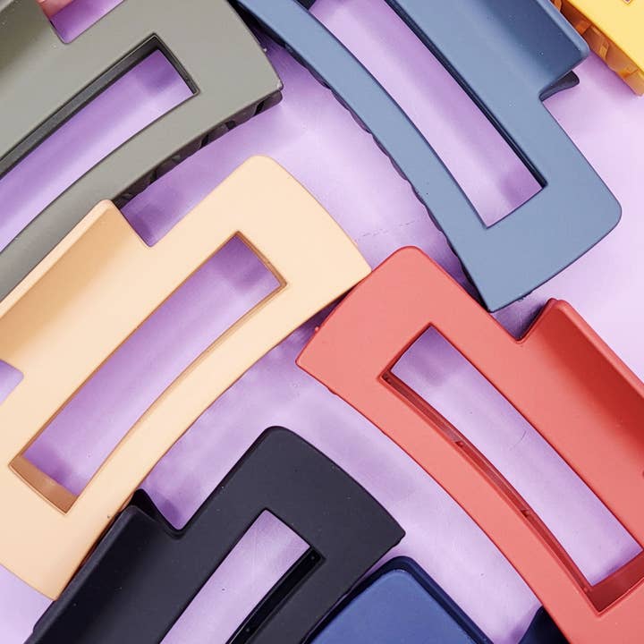 Multicolor Bold Block Colour Hair Clamps Pack of 12 for wholesale on Faire