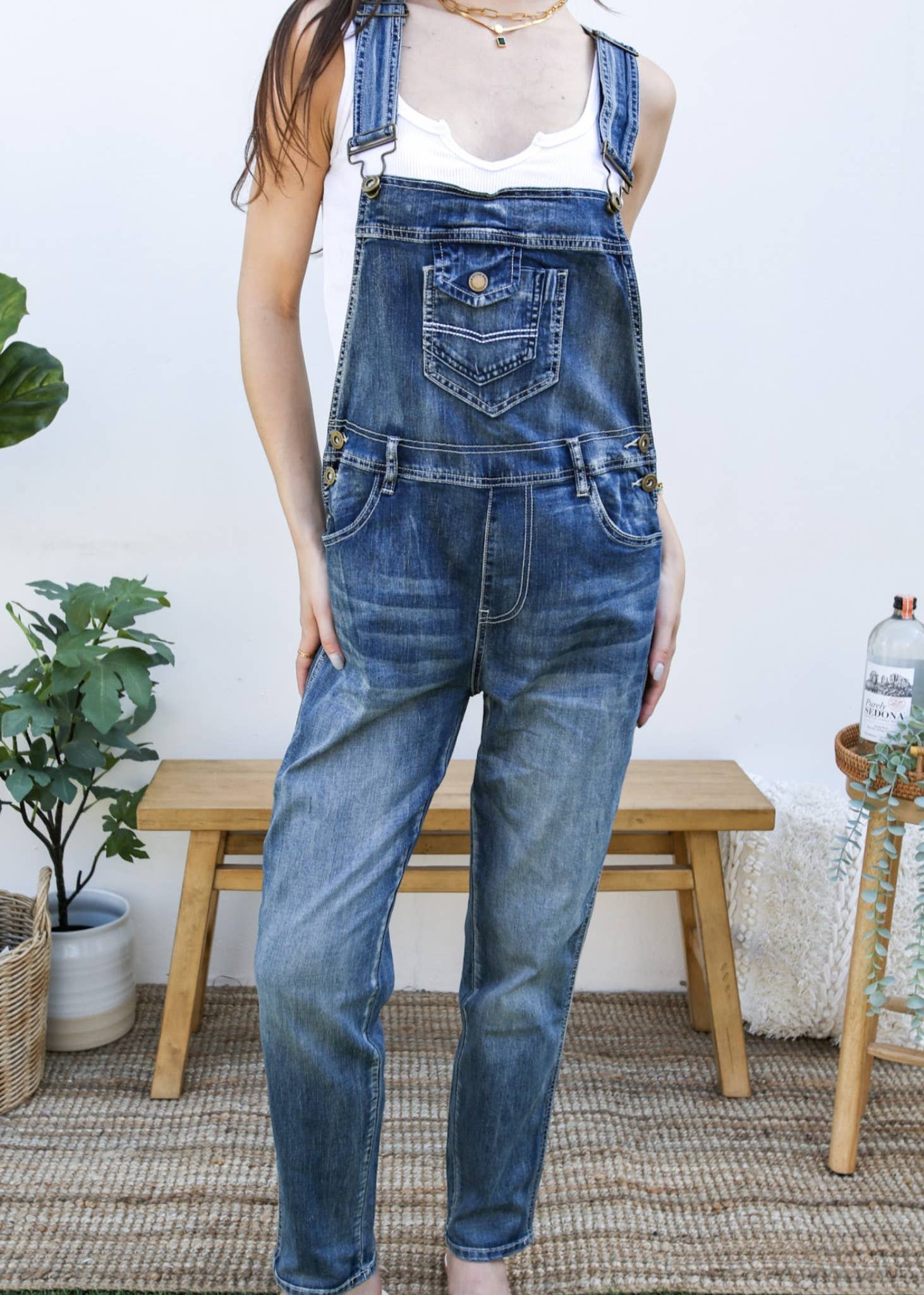 Anna Kaci Wholesale - Wholesale Overalls - Women's - Vintage Straight-Leg Overalls80