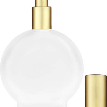Best Bottles - Wholesale Atomizer Bottle - Frosted Circle Glass Bottle-100ml,Multiple Cap & Pump Colors