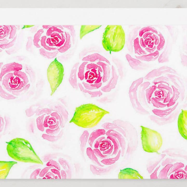 Rosy Roses Notecard set for wholesale by Scoot & Kate
