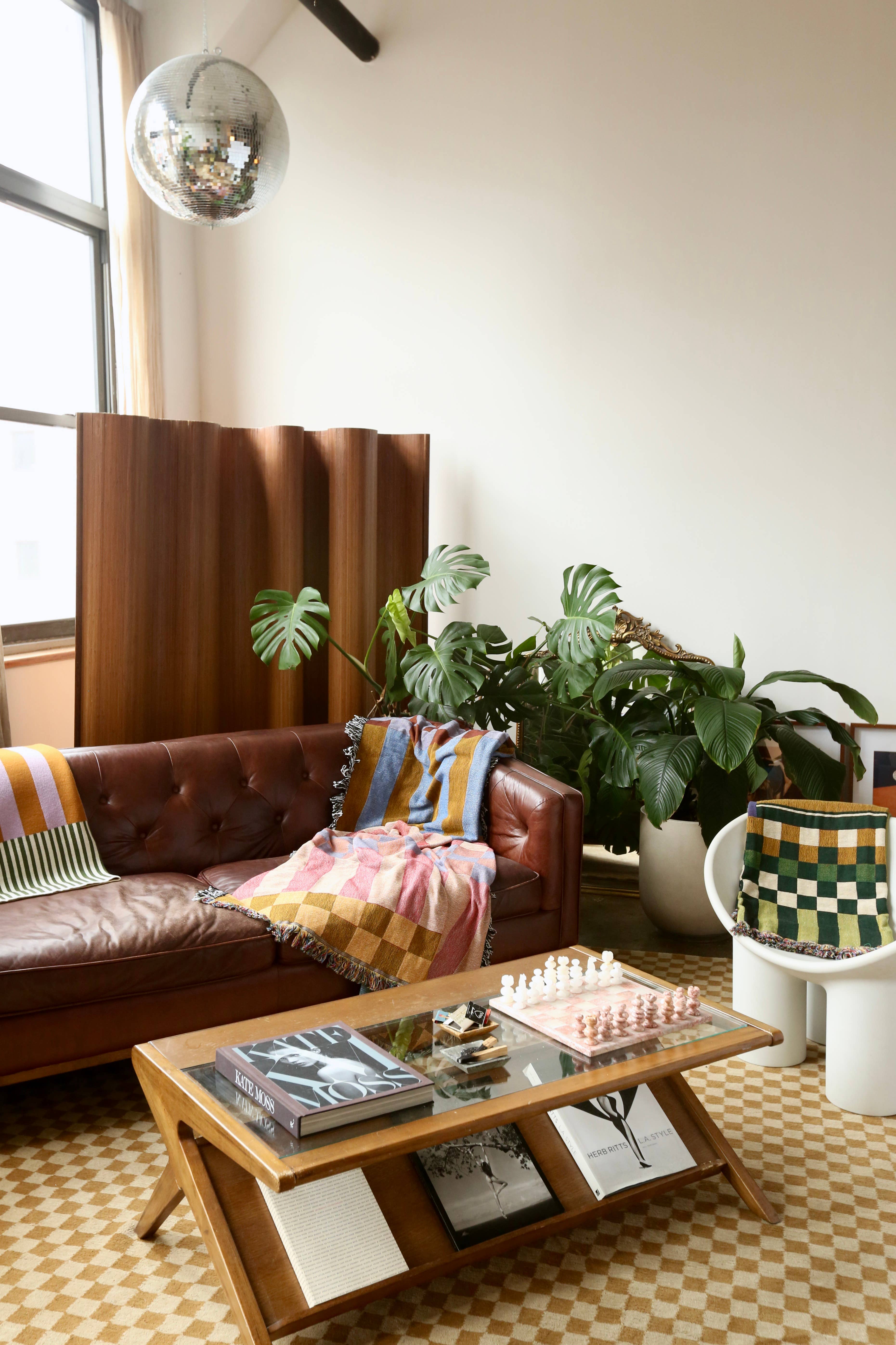 Fort Tilden Checkered Stripe Tapestry Blanket for wholesale on Faire6