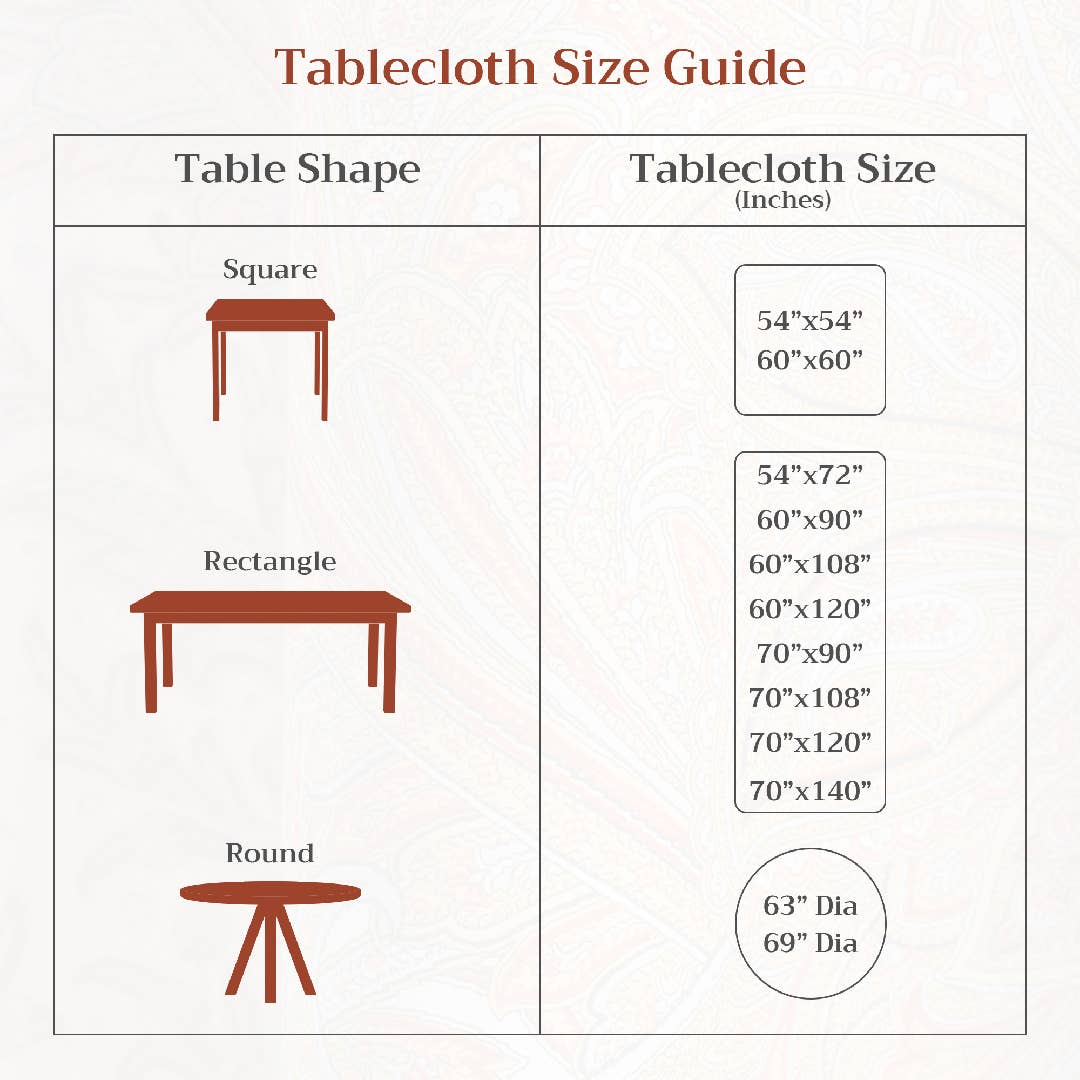 Maison d'Hermine - Design in Every Thread - Wholesale Tablecloth - Tablecloths 100% Cotton - 3 Shapes - Kashmir Paisley Fall3