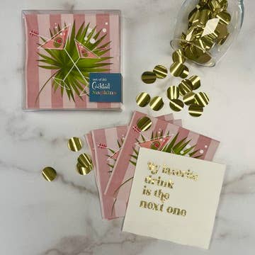 Mod Lounge Paper Company – wholesale Engångsservett – Martini Palm Cocktail Dryck Servett4