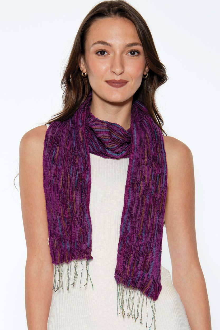 Sevya Handmade - Vente Écharpe – femme - Revati Écharpes en soie et laine18